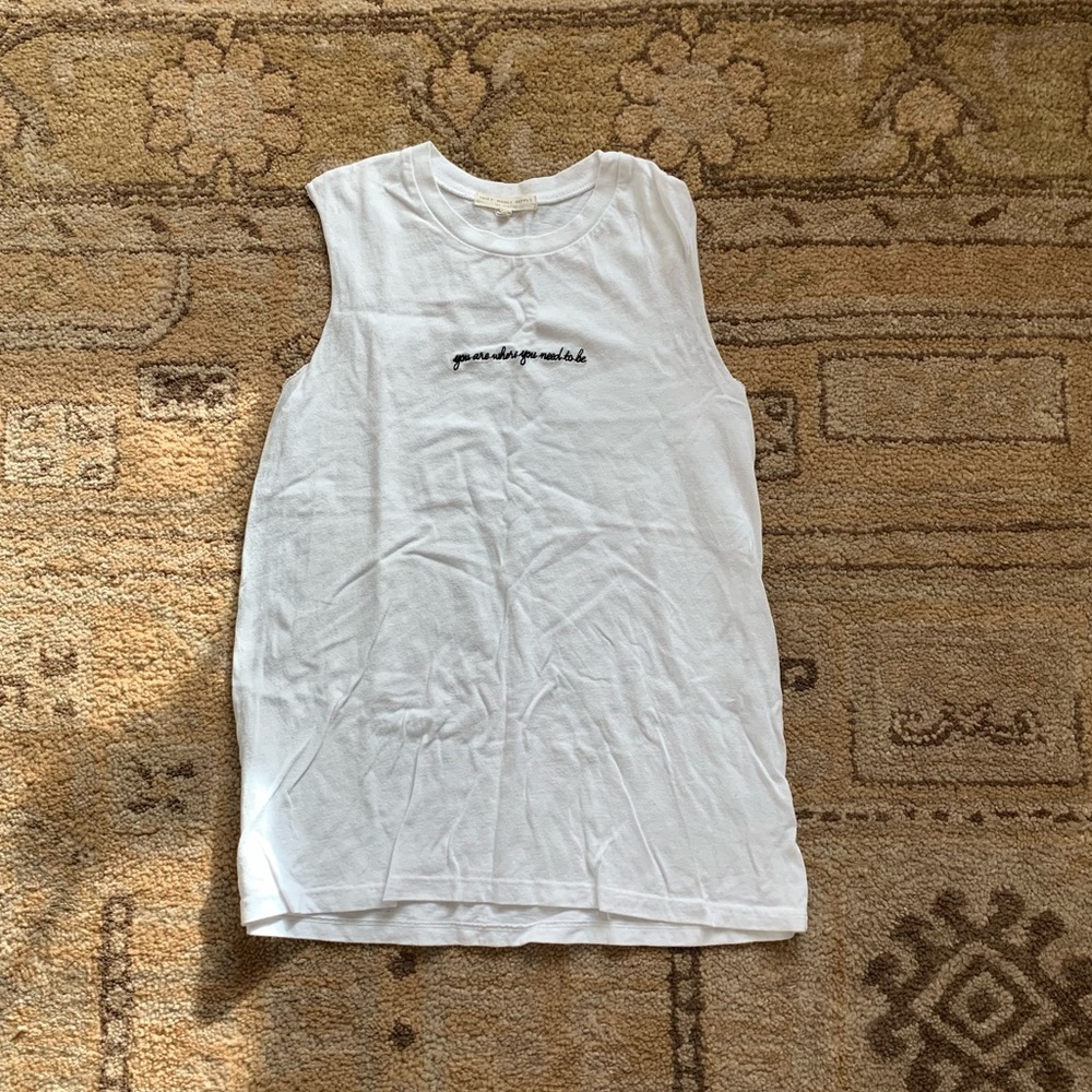 White sleeveless T-Shirt